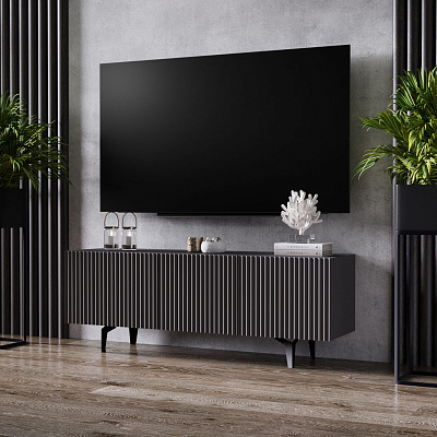 Тумба под ТВ серый графит 150